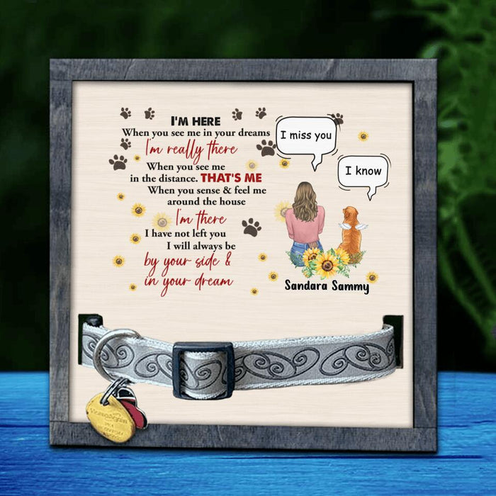 Custom Personalized Memorial Dog Mom Loss Frame - Upto 2 Dogs - Gift Idea For Mother's Day/Dog Lover - I'm Here