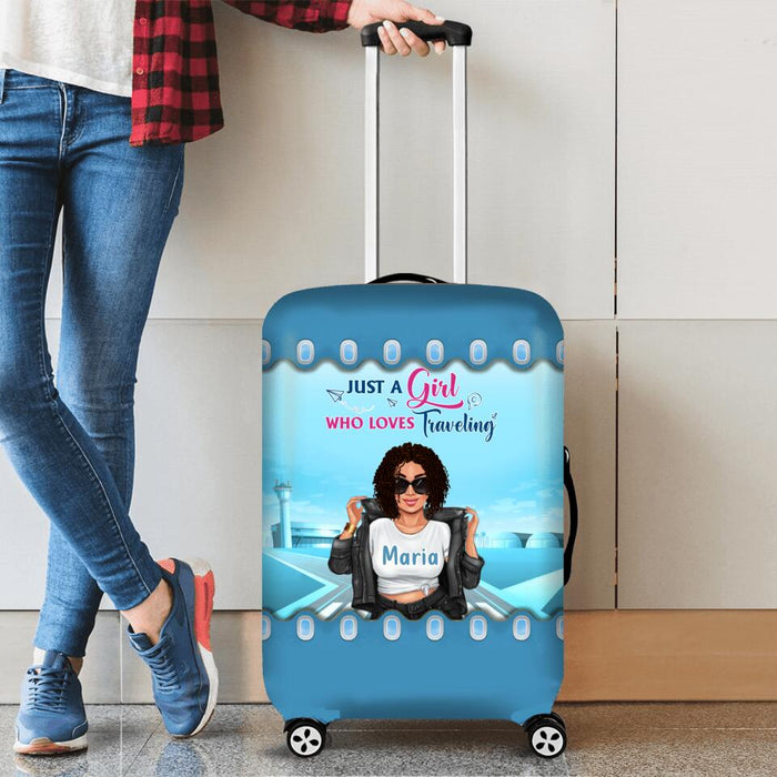 Custom Personalized Catch Flights Not Feelings Suitcase Luggage Cover - Gift Idea For Bestie