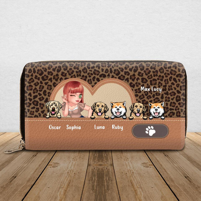 Custom Personalized Pet Mom Long Wallet - Gift Idea For Dog/Cat Owner with up to 5 Pets