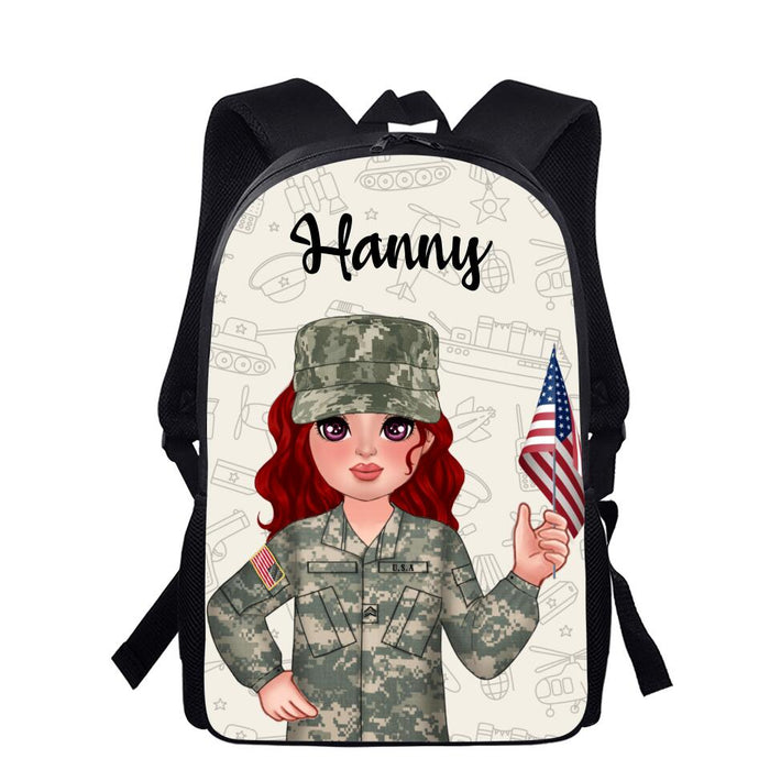 Custom Personalized USA Veteran Bag Sets - Gift Idea For Kids/ Military Gift