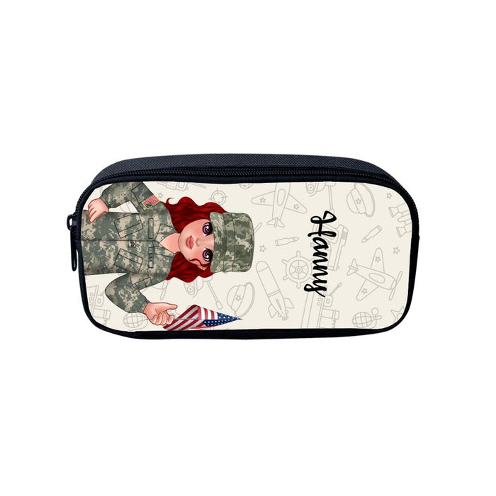 Custom Personalized USA Veteran Bag Sets - Gift Idea For Kids/ Military Gift