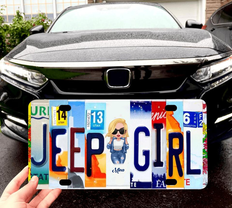 Custom Personalized Off-road Girl License Plate - Gift Idea For Friend