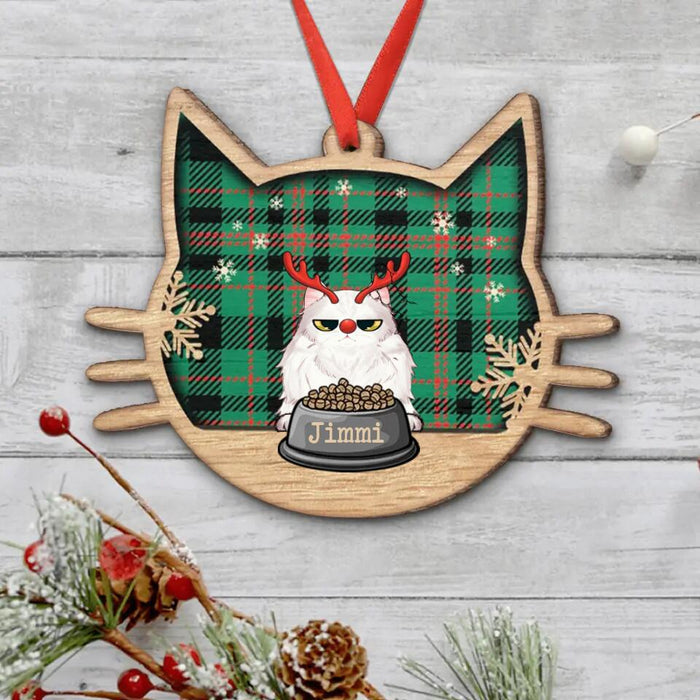 Custom Personalized Happy Cat On Christmas Day Ornament - Christmas Gift Idea For Cat Lovers