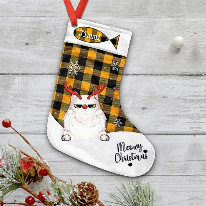 Custom Personalized Meowy Christmas Ornament - Christmas Gift Idea For Dog/Cat Lovers - Meowy Christmas/ Merry Woofmas