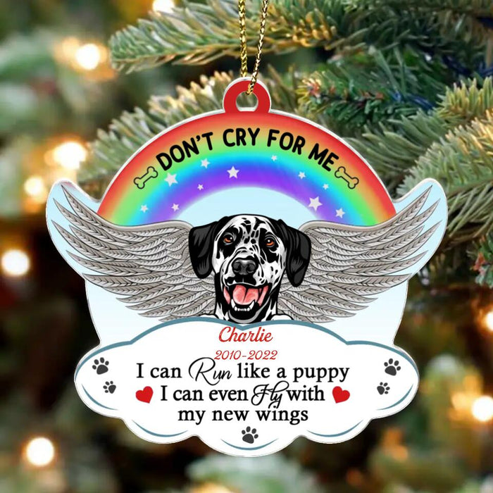 Custom Personalized Memorial Dog Acrylic/ Wooden Ornament - Memorial Gift Idea For Dog Owner - Once By My Side Forever In My Heart