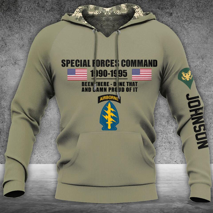 Custom Personalized Veteran Double-Sided Printed Hoodie - Gift Idea For Veteran - Been There Done That And Damn Proud Of It