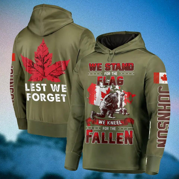 Custom Personalized Veteran All-Over Print Hoodie - Gift Idea For Veteran - We Stand For The Flag