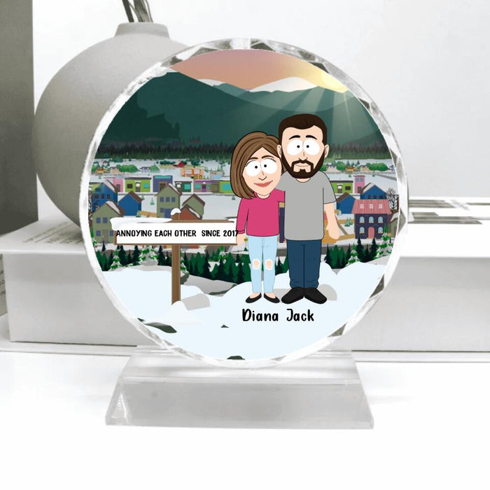 Custom Personalized Couple Crystal Pendulum - Gift For Couple - Annoying Each Other Since 2017