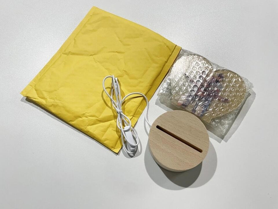 Personalized Heart Acrylic Photo Panel with Light Base - Valentine's Day Gift For Him/Her - Tonight or Not Tonight