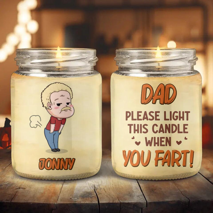 Custom Personalized Funny Candle - Funny Gift Idea For Mother's Day/Father's Day - Please Light This Candle When You Fart