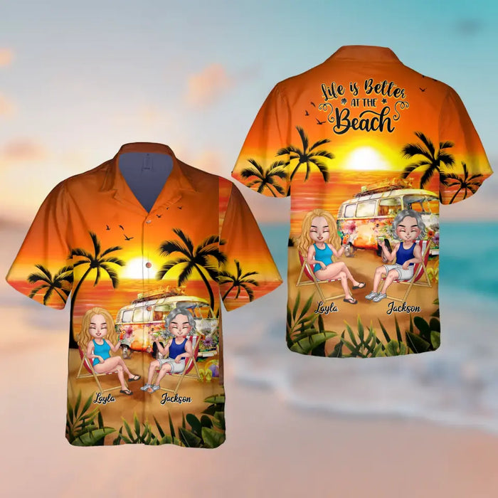 Custom Personalized Summer Vacation Hawaiian Shirt - Gift Idea For Summer Holiday/ Friends/ Couple - Life Is Better At The Beach