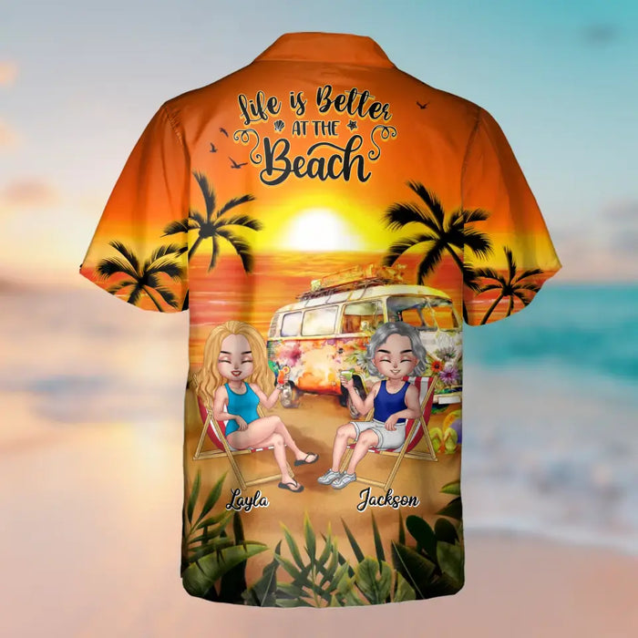 Custom Personalized Summer Vacation Hawaiian Shirt - Gift Idea For Summer Holiday/ Friends/ Couple - Life Is Better At The Beach