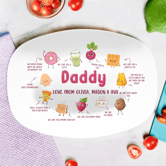 Custom Personalized Family Serving Platter - Gift Idea For Family