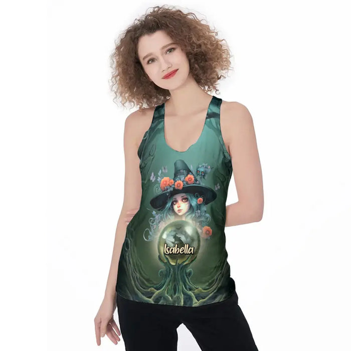 Custom Personalized Witch Photo AOP Tank Top - Halloween Gift Idea for Witch Lovers - I'm A Sage Burning