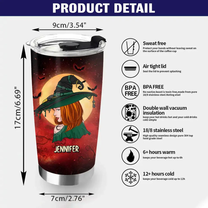 Custom Personalized Witch Tumbler - Gift Idea For Witch Lover/ Halloween - When They Saw My Head Down They Thought They'd Won